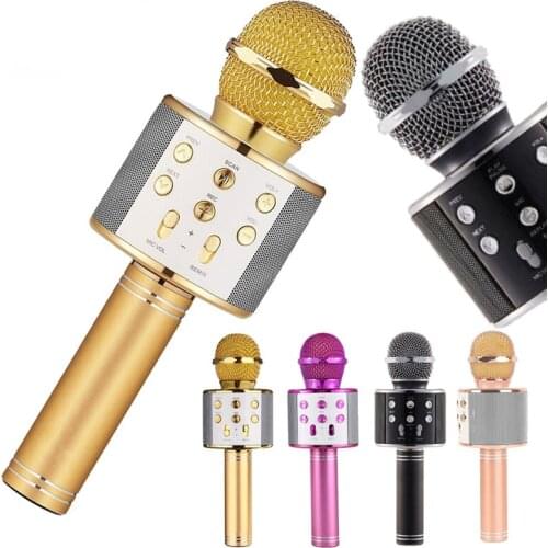 Professional Bluetooth Wireless Microphone Karaoke Speaker KTV Music Player Singing Recorder Handheld Microphone Mic 1800Mah