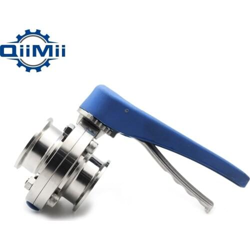 1" /1-1/2" /2" Stainless Steel Sanitary 1"/1.5"/2 Tri Clamp Butterfly Valve Squeeze Trigger for Homebrew Dairy Product
