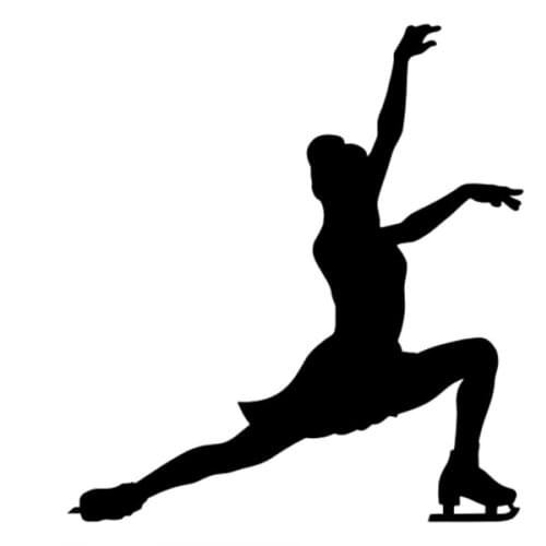 30x27cm Modern Figure Skating Ice Dancing Winter Sports Car Sticker Decals Posture Motorcycle Decals Car Stickers CL266