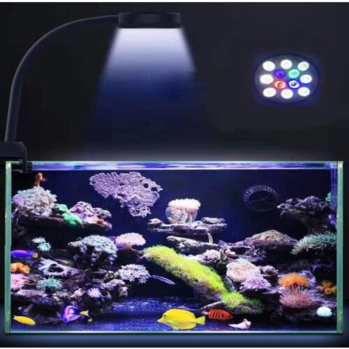 Full Spectrum Small seawater coral fish tank aquarium clip light aquarium LED coral light stand Saltwater LED
