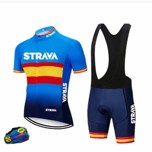 STRAVA Bike Jersey Designs OEM Factory Men Cycling Jersey Set Supper Comfortable Cycling Sublimated Cycling Top Team Club Short