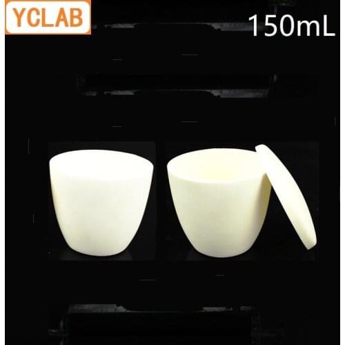 YCLAB 150mL Corundum Crucible with Lid or no Lid Alumina High Temperature Resistance Labware