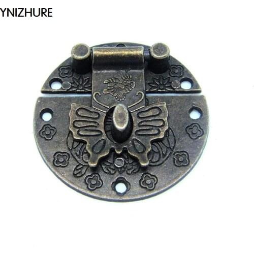 20pcs 40mm butterfly clasp alloy cajas para joyas buckles wooden jewelry box buckles wine box lock buckle decorative hardware