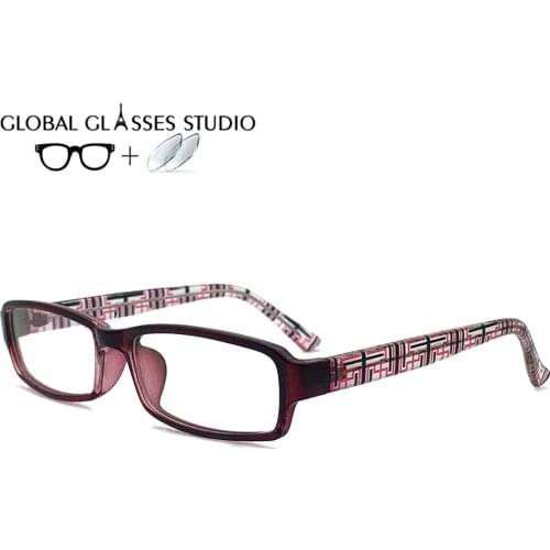 Women Acetate Glasses Frame Eyewear Eyeglasses Reading Myopia Prescription Lens 1.56 Index TT-656