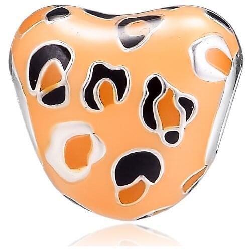 Fit Pandora Bracelets Spotted Heart Charms 925 Original Sterling Silver Beads for Jewelry Making DIY Women Berloque