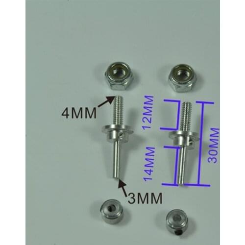1 Set Hole Dia 3mm 4mm Aluminum Wheel Axles With Wheel Adapters Aluminum Screw