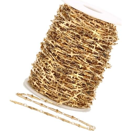 1 Meter Stainless Steel Cross Chain Handmade Jewelry Making chain Sold by Meter