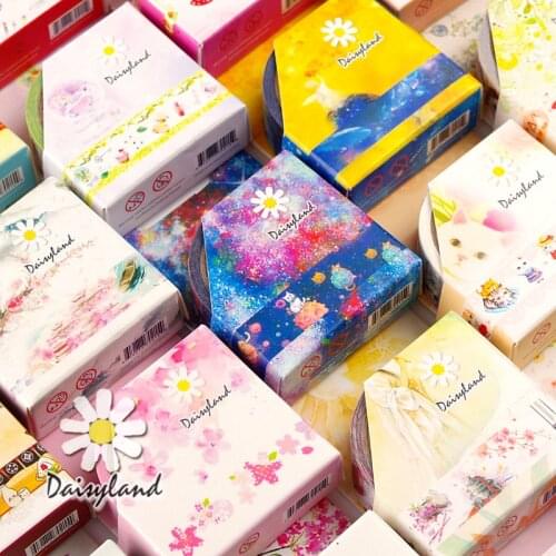 Ayron 1 pcs Cute Lotkawaii Flower food animals Decorative Washi Tape DIY Scrapbooking Masking Tape School Office Supply