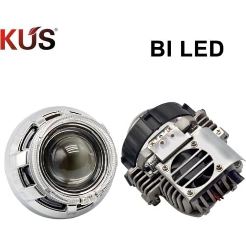 2.5 inch Bi LED projector lens with Angel eyes shrouds car headlamp headlight and mask cover day runing light DRL modification