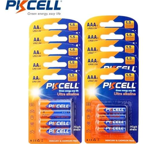 20Pieces LR6 AA AM3 E91 MN1500 360MIN and 20Pieces AAA LR03 1.5V AM4 UM4 140MIN alkaline battery for Electronic thermometer