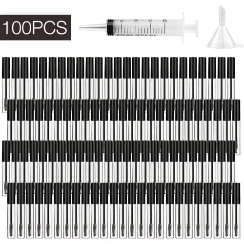 50/100pcs 10mL Empty Cosmetic Containers Eyelash Tube Mascara Cream Vial Container Fashion Refillable Bottles Makeup Tools