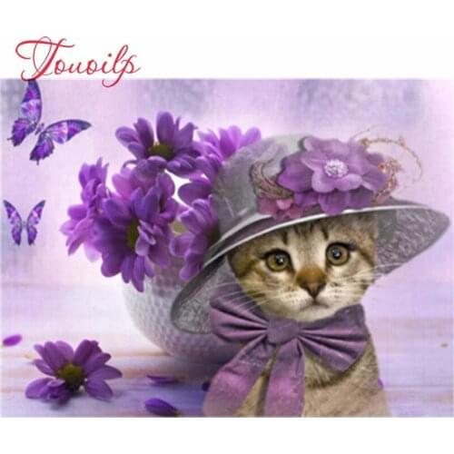 Diamond Painting Cat 5D Full Square Cross Stitch Diamond Embroidery Animals Bead Picture Kits Home Decoration Handwork