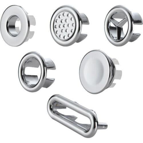 Antique bathroom basin overflow ring 22-24mm Dia Insert Chrome Hole Spare Cover Cap washing sink basin Replacement accessories