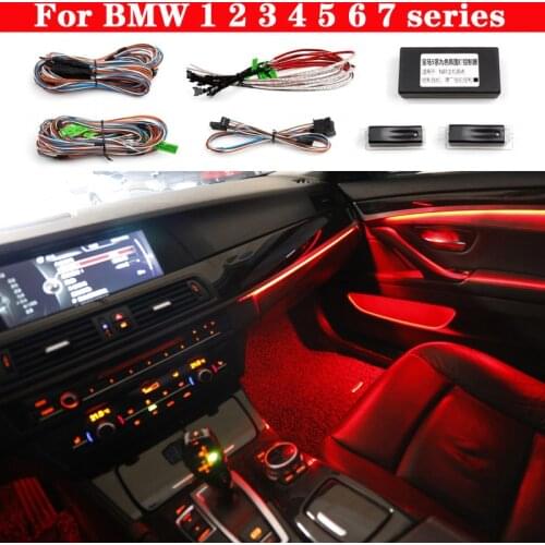 Car neon ambient light For BMW 1 2 3 4 5 6 7 series 9-color decorative Atmosphere automatic conversion LED strip 2010-2017