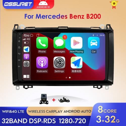 IPS DSP Android10 Car Radio Multimedia Player Navigation GPS For Mercedes Benz B200 A B Class W169 W245 W639 Sprinter Viano Vito