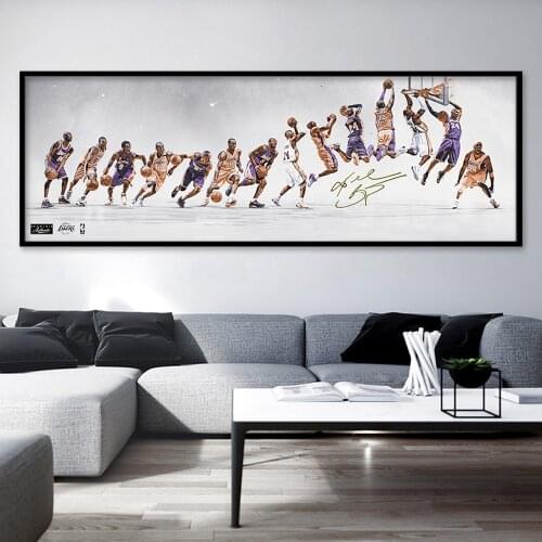 Basketball Star Canvas Painting Kobe Commemorative Poster Classic Slam Dunk Wall Art Pictures for Living Room Home Decor Murals