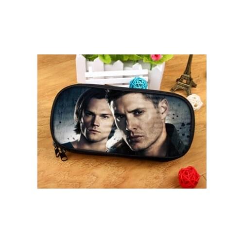 Anime Supernatural Boys Girls Cartoon Pencil Case Bag School Pouches Children Student Pen Bag Kids Purse Wallet Gifts