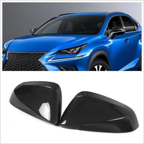 For LEXUS RX350 RX450H NX200 NX300 2016-2019 Add On Carbon Fiber Car Exterior Door Window Side Rear View Mirror Cover Caps