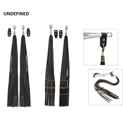 Motorcycle Brake Clutch Lever Cover Retro w/ Skull Rivet Fringe Tassels Universal For Harley Indian Cafe Racer Old School Custom