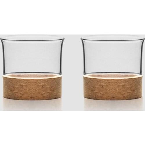 Wood Glass Tea Cup Heat-resistant Glass Cup With Ball Handle 2pcs Price Handmade Mug Tea Glass Cups Drinkware For Home Decor