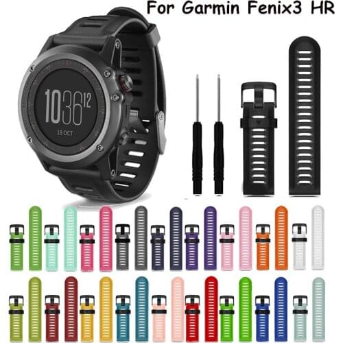 For Garmin Fenix 6X 3 HR Watchs New Strap 26mm Wide Outdoor Sports Silicone Wrist Strap Strap Replacement Bracelet Strap