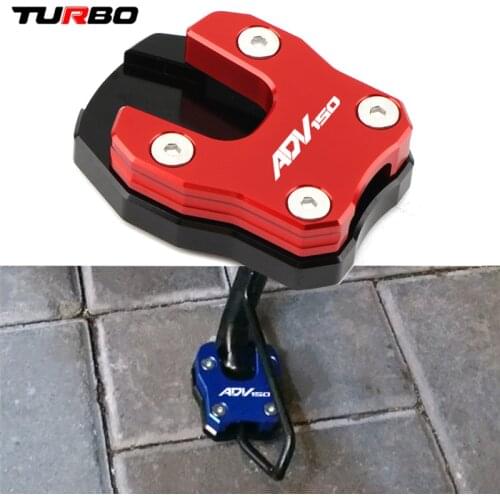 For HONDA ADV150 ADV 150 adv-150 2019 2020 Motorcycle Accessories CNC Aluminum Kickstand Sidestand Stand Extension Enlarger Pad