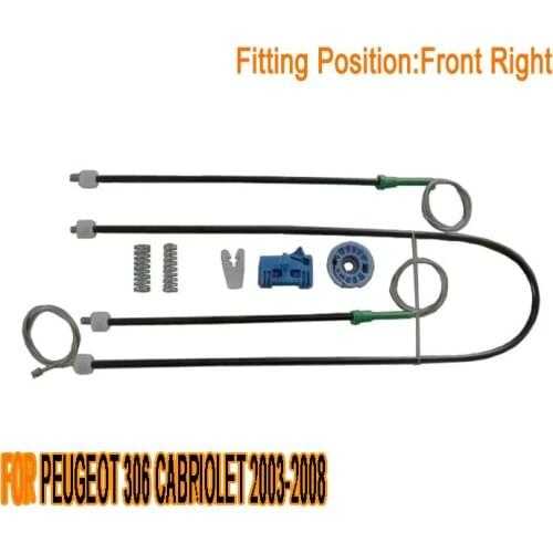 FOR PEUGEOT 306 CABRIOLET WINDOW REGULATOR REPAIR KIT FRONT RIGHT SIDE 2003 - 2008