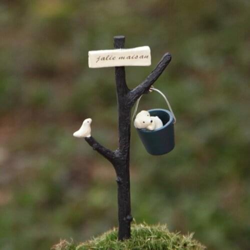 Action Figure random Puppy bucket Bird trunk doll 10.5cm micro landscape ornaments Doll PVC cartoon decoration Model Anime