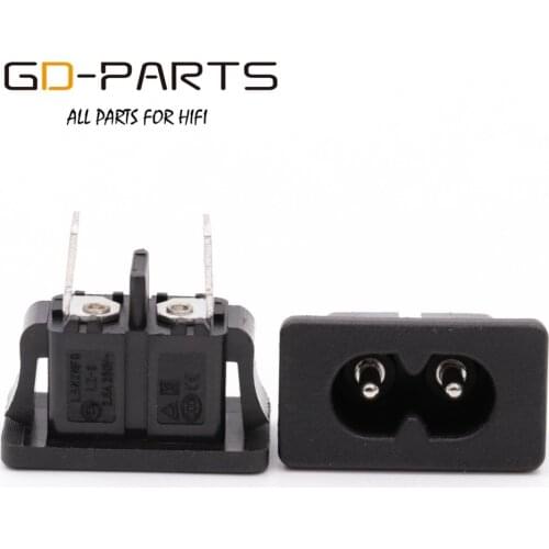 GD-PARTS IEC320 C8 Snap In Mains AC Power Socket Connector Electric Power Plug Receptacle Power Cord Inlet AC250V 2.5A CCC CE