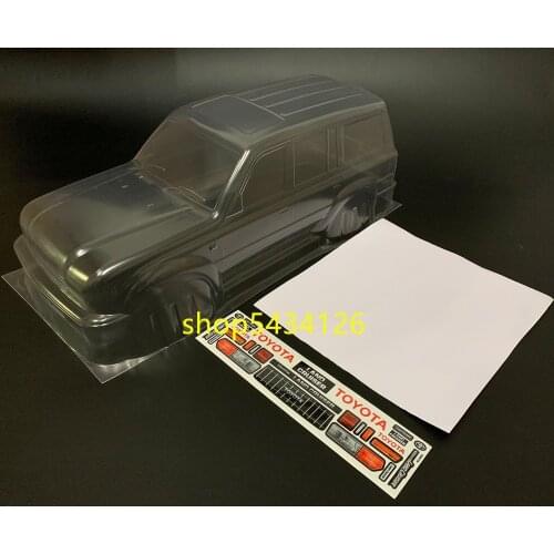 Toys Rc Car Clear Body & Stickers Decals For 1/10 Rc Crawler Car TRAXXAS TRX4 TRX-4 KIT SCX10 WRAITH YETI Car Shell Part
