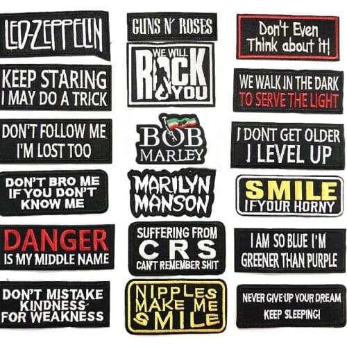 Individual slogan with Various Letters Patches Iron On Embroidered Clothes Patches For Clothing Stickers Garment