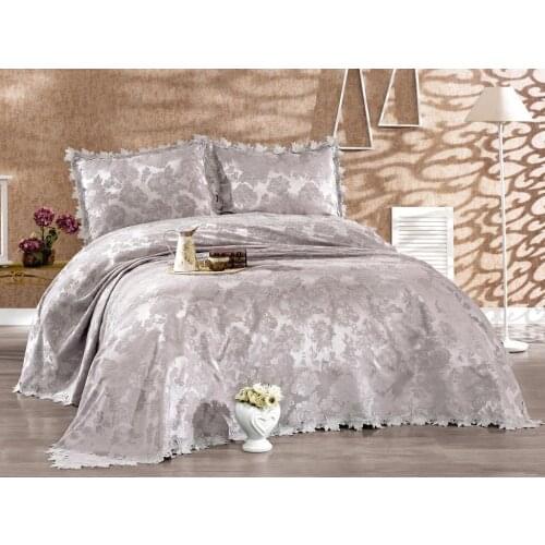 Lara Double Bed Cover Set Gray