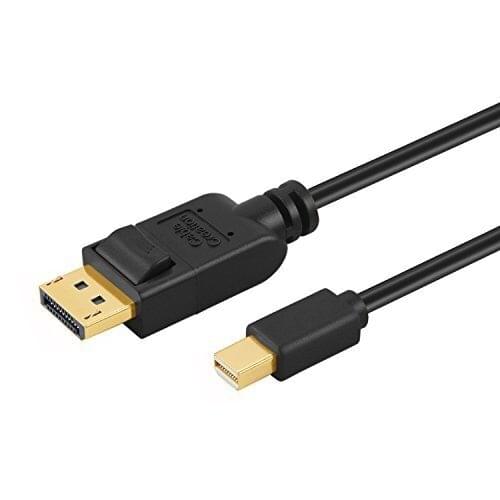 Mini DisplayPort to DisplayPort Cable, Gold Plated 6 Feet Mini DP to DP Cable Support 4K Resolution, 1.83M / Black/White
