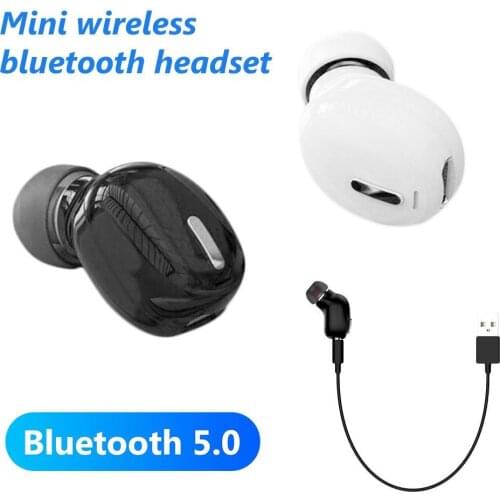 Mini In-Ear 5.0 Invisible Wireless Bluetooth Headset Single-Ear Wireless Earphone Bluetooth Headphone Handsfree Stereo Headset