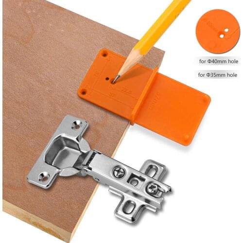 35mm 40mm Hinge Hole Drilling Hole Guide Locator Hole Opener Template Door Cabinets DIY Tool For Woodworking Tool