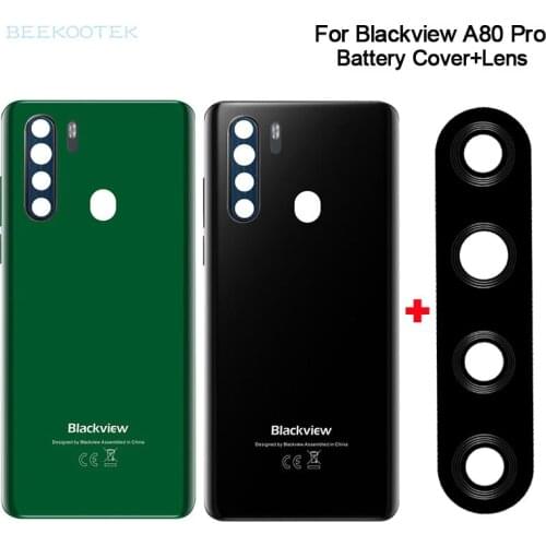New Original Phone Battery Cover Back Battery Case With Power Volume Button With Camera Lens For Blackview A80 Pro Smartphone