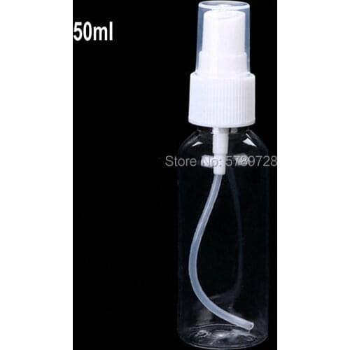 5pcs 50ml Plastic spray bottles, sub-bottling of laboratory alcohol disinfectant Fine mist side spray bottle
