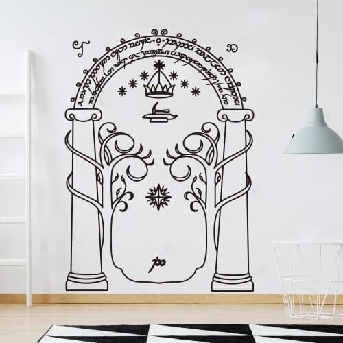 Film Wall Decal Mines of Moria Door Kids Room Decoration Vinyl Nursery Interior Wall Stickers Boys Dormitory Home Decor Y747
