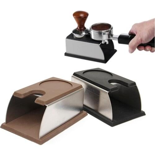 Sturdy Stainless Steel Silicone Espresso Coffee Tamper Stand Barista Tool Tamping Holder Rack Shelf Coffee Machine Tool