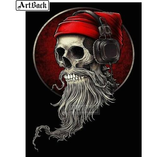 Sale 5d diy diamond painting skull picture full square drill resin 3d diamond embroidery rhinestone mosaic decoration ARD279