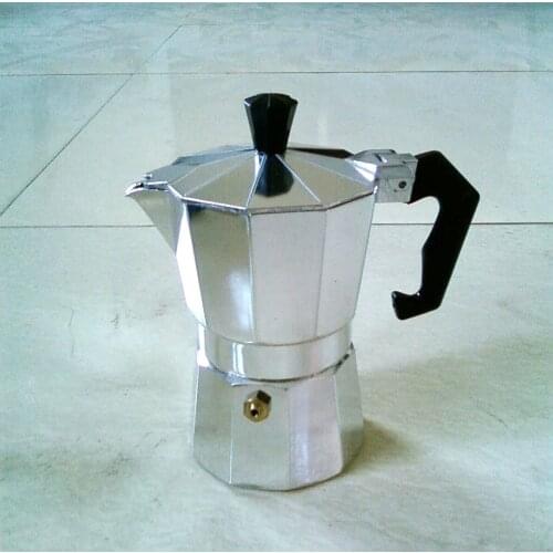 Edible aluminum coffee pot Moka pot distillation extraction machine 3 cups