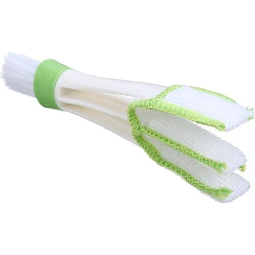 Microfiber Double Head Clean Brush Car Indoor Air-condition Outlet Cleaning Tool Multi Purpose for Car Home Keyboard Wash Brush
