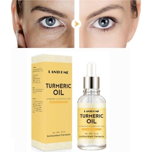 Turmeric Face Serum Oil Anti-aging Anti-wrinkle Whitening Brightening Moisturizing Remove Dark Spots Fades Fine Lines Face Skin