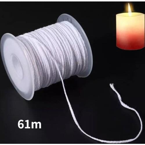 DIY Wax Core 24-Strand 61 M Long Cotton Woven Candle Wick Candle Accessories Candle Lamp Wick Candle Making Kit