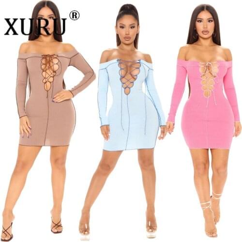 Летние платья с открытыми плечами XURU China At AliExpress