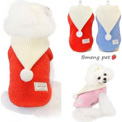 Winter Dog Cat Clothes with hats Warm Fleece Puppy Chihuahua Pet Clothing For Small Dogs Cats Coat Hoodie Chihuahua Pet Clothes