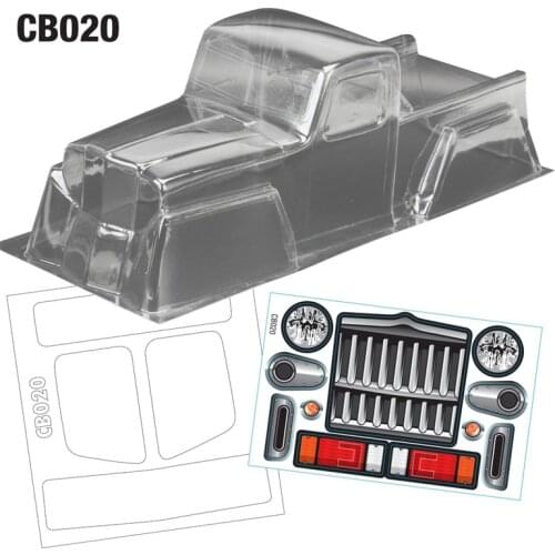 1:10 Rc Car Shell Clear Off Road Crawler Body 313mm Wheelbase 165 Width Model Truck