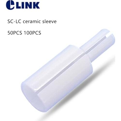 10/50/100pcs hybrid sleeve for LC-FC,LC-ST,LC-SC,LC-DIN,MU-SC,MU-FC....1.25 TO 2.5 fiber optic ceramic sleeve free shipping