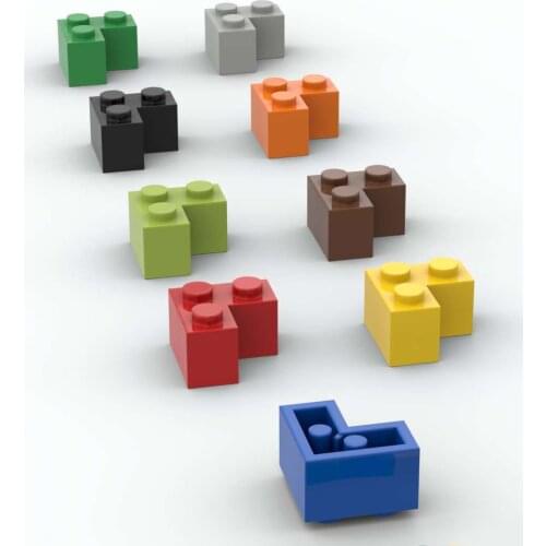 10PCS Building Blocks 2357 2x2 Right Angle Corner Bricks Assembles Particles DIY Assembly Parts Education Toys For Children Gift