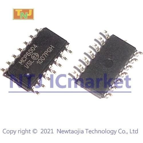 10 PCS MCP6004-I/SL SOP-14 1 MHz, Low-Power Op Amp IC CHIP
